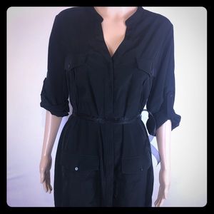 EXPRESS Long sleeve, Black Shirt Dress. Size L